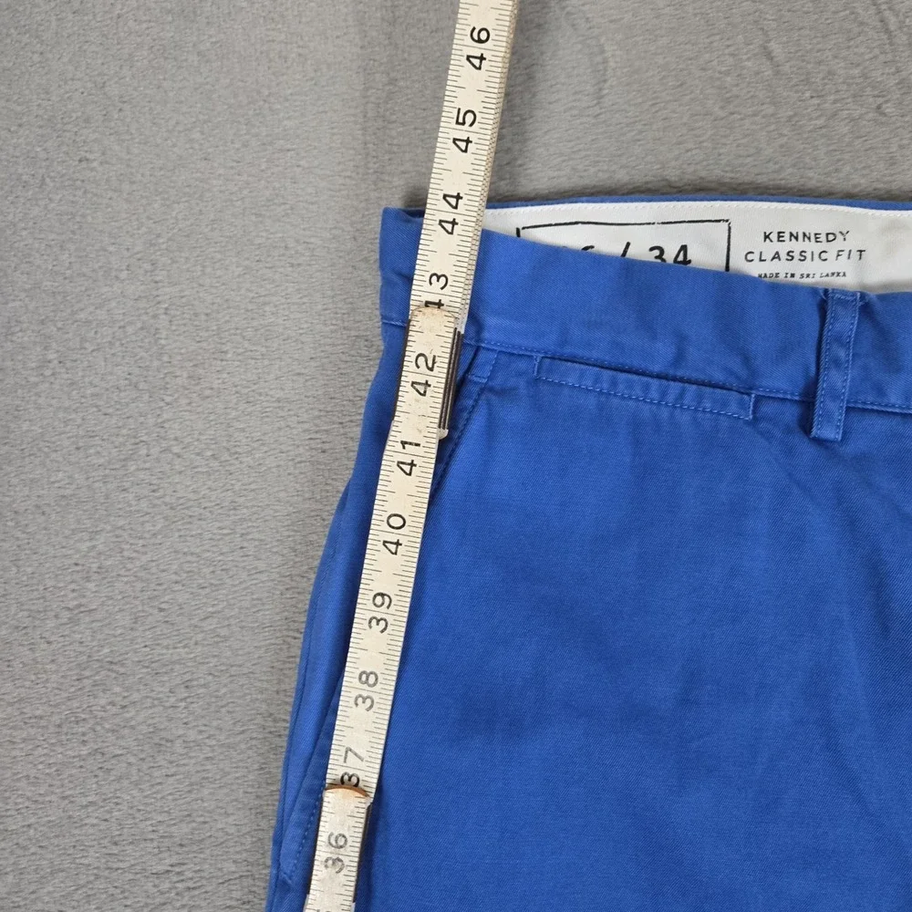 Club Monaco Pants Mens 36x34 Kennedy Classic Fit Chino Button Fly Blue NWT